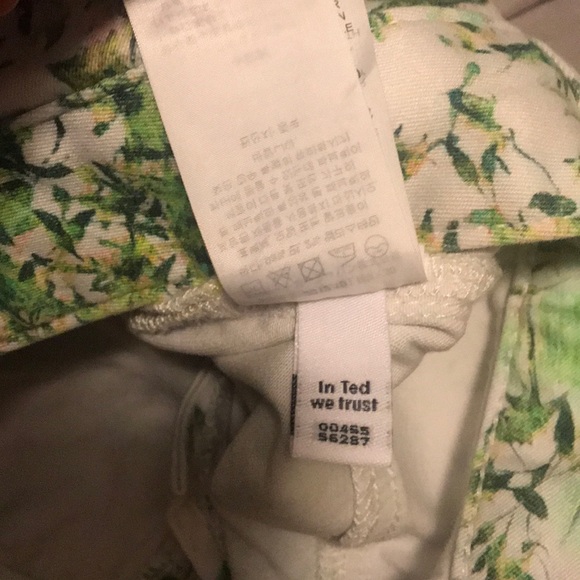 TED BAKER " Pannah Dancing Leaves" Pants - Picture 4 of 5